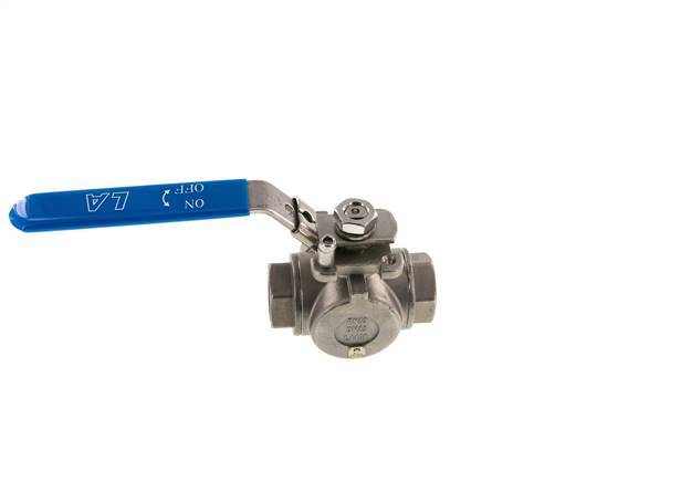 G 1 Pulgada Válvula De Bola De Acero Inoxidable De 3 Vías En L