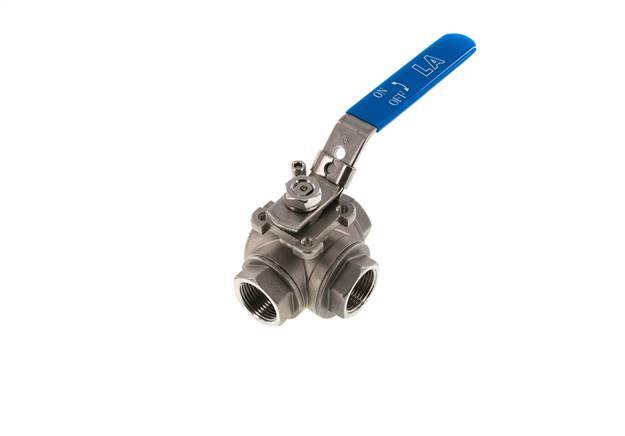 G 1 Pulgada Válvula De Bola De Acero Inoxidable De 3 Vías En L
