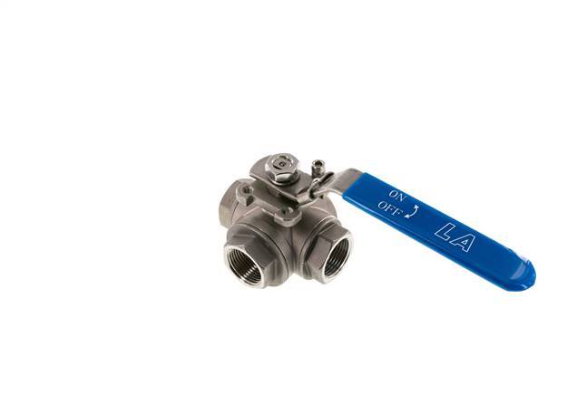 G 1 Pulgada Válvula De Bola De Acero Inoxidable De 3 Vías En L