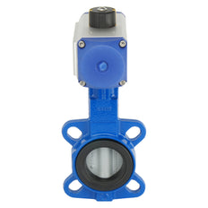 Válvula de mariposa neumática tipo wafer DN65 (2-1/2 pulgadas) GG25-Acero inoxidable-NBR Doble efecto - BFLW