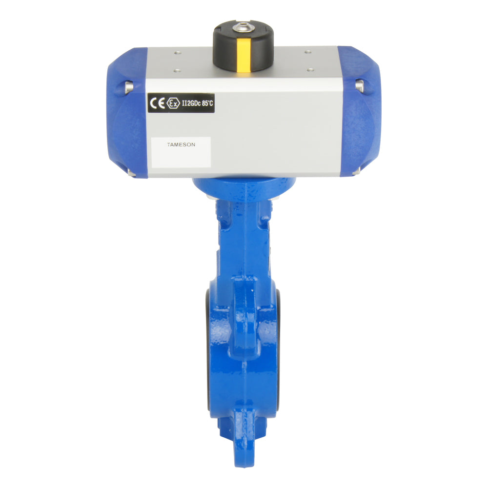 Válvula de mariposa neumática wafer DN80 (3 pulgadas) GGG40-Acero inoxidable-EPDM Doble efecto - BFLW