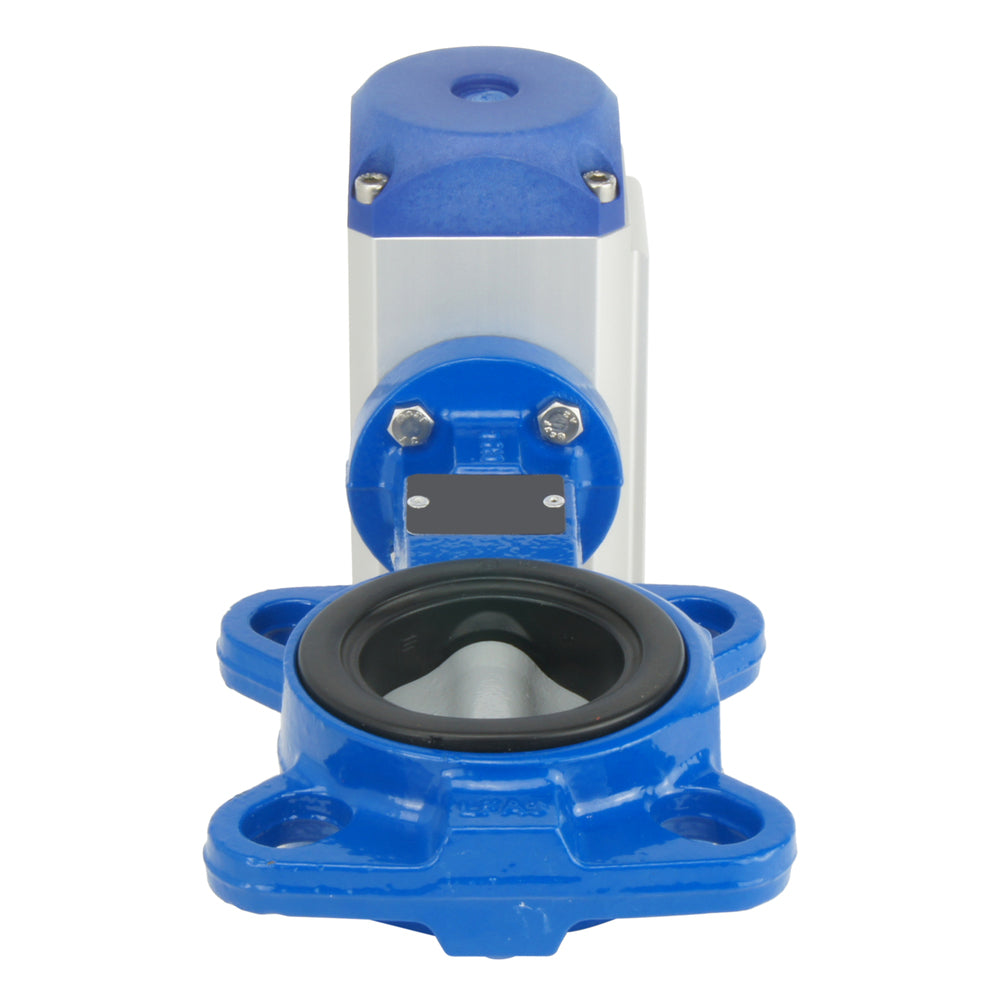 Válvula de Mariposa Neumática Wafer DN80 (3 pulgadas) Acero Inoxidable-Acero Inoxidable-EPDM Doble Efecto - BFLW