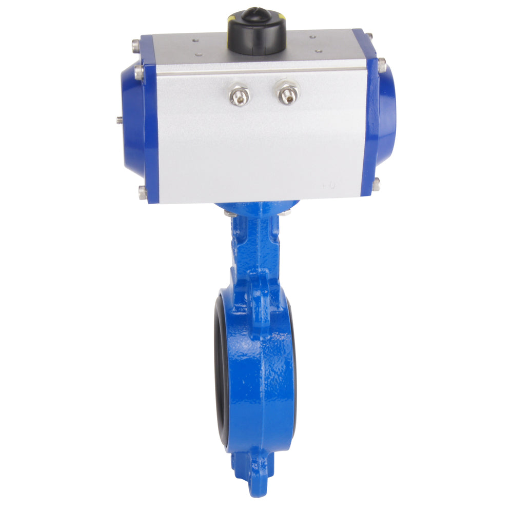 Válvula de mariposa neumática tipo wafer DN65 (2-1/2 pulgadas) GGG40-Acero inoxidable-EPDM Spring Open - BFLW