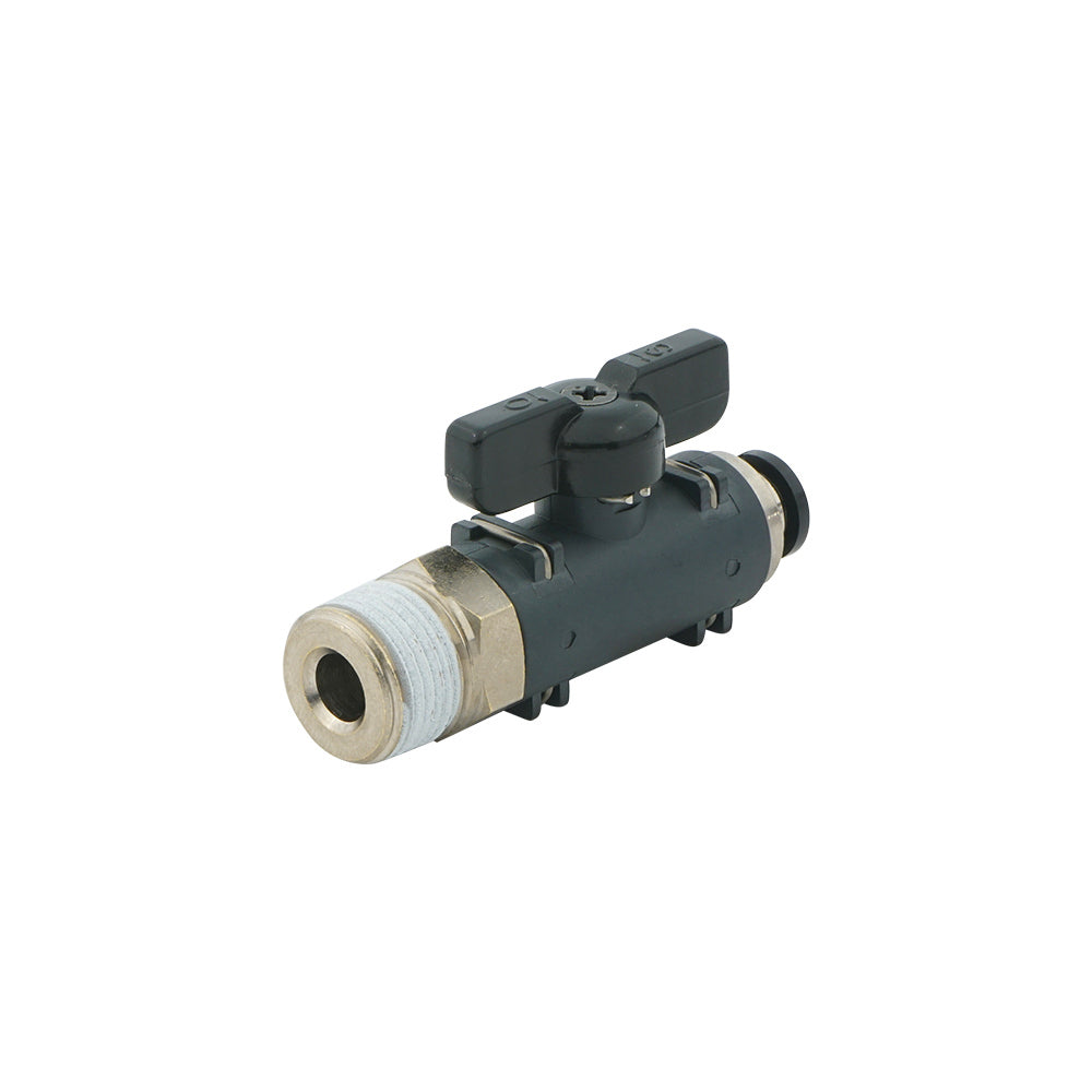 válvula de bola recta de 2 vías de 8mm - R3/8" Serie 20