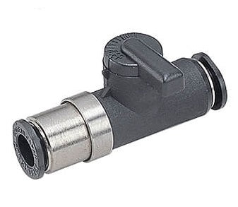 válvula de bola de 2 vías de 6mm - 4mm de unión recta Serie 10