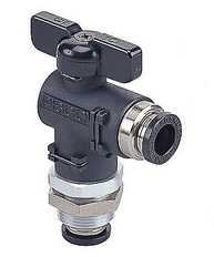 válvula de bola de 2 vías de 12mm - 10mm, codo de unión de mamparo, serie 60