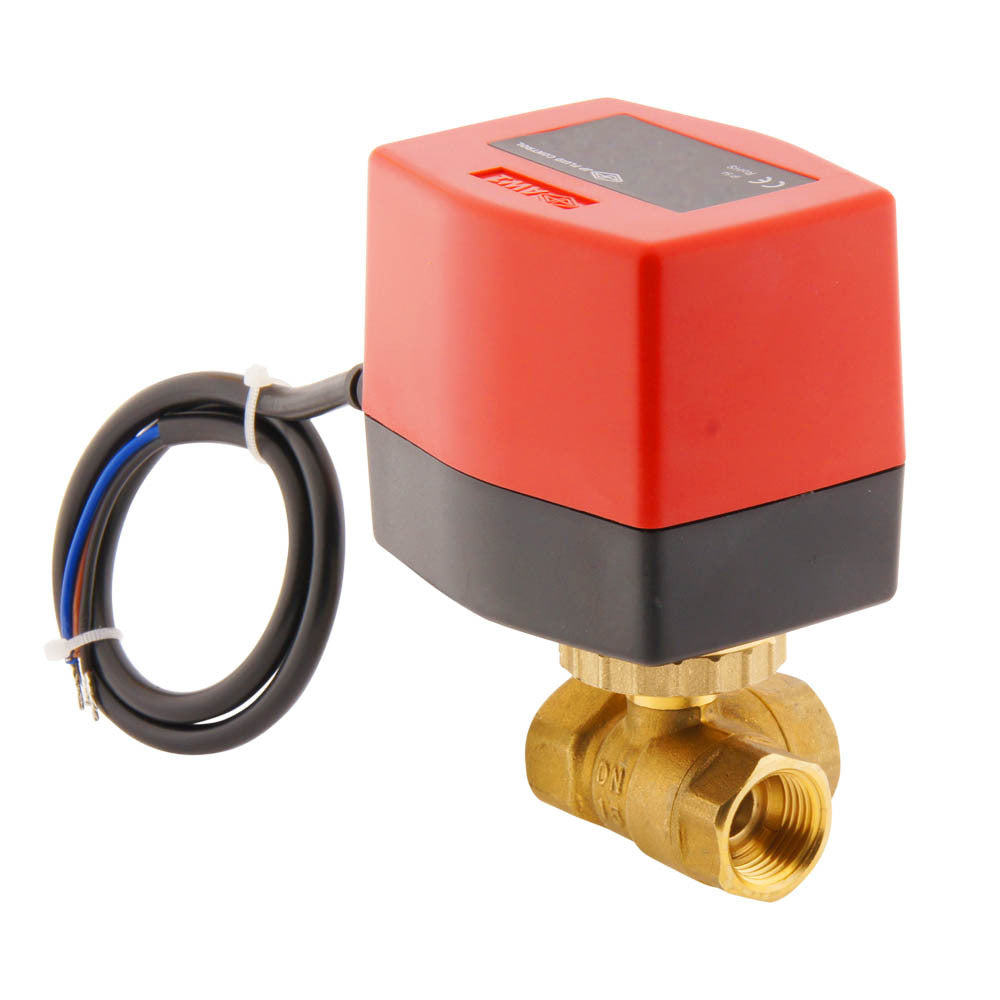 Válvula de bola electrica BW3 1/2'' 3 vías 230V AC 3 puntos