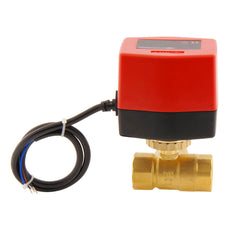 Válvula de bola electrica BW3 3/4'' 3 vías 12V DC 3 puntos