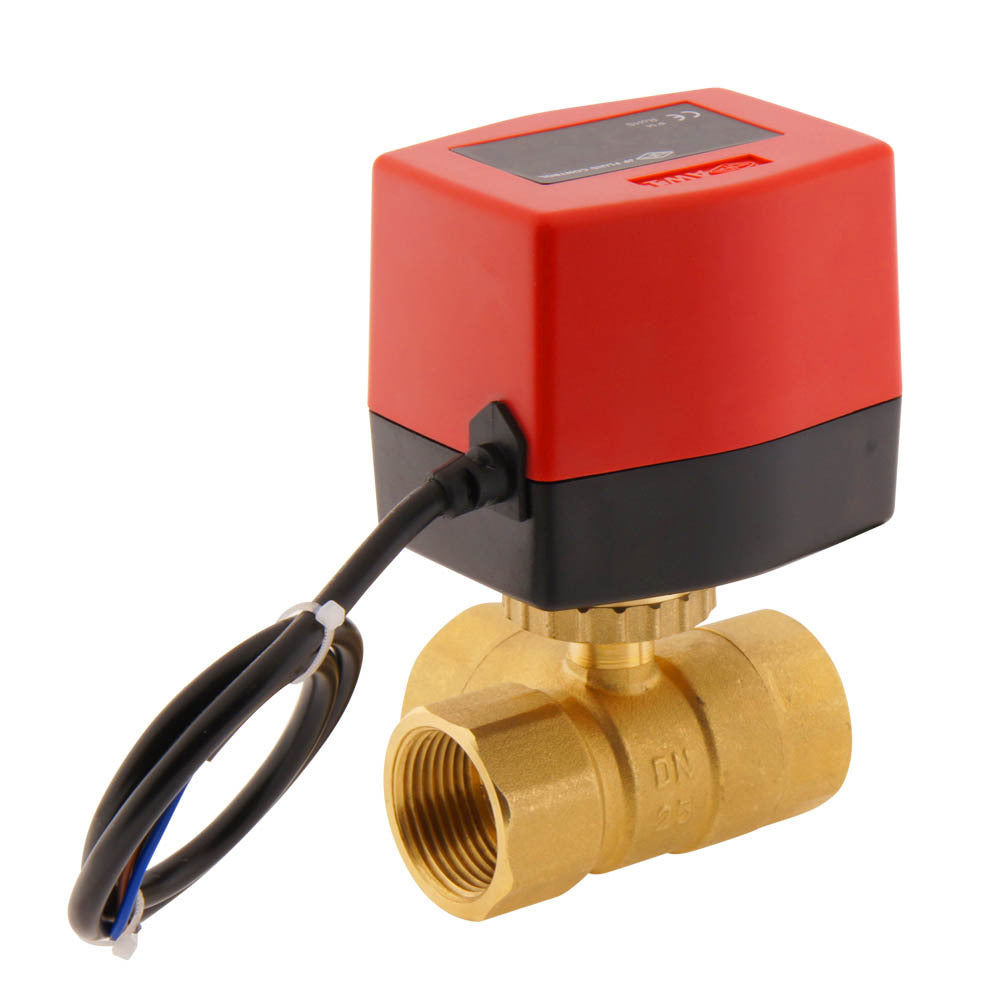 Válvula de bola electrica BW3 1'' 3 vías 12V DC 3 puntos