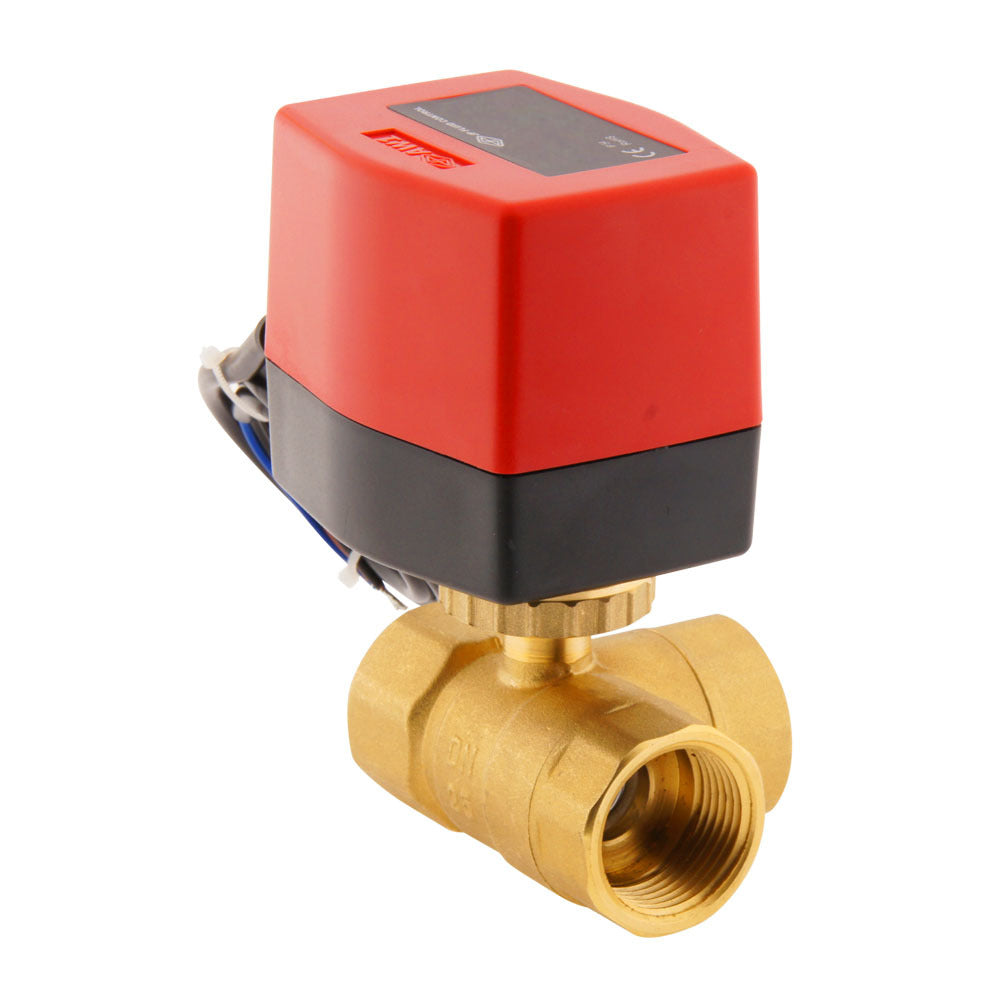 Válvula de bola electrica BW3 1'' 3 vías 12V DC 3 puntos
