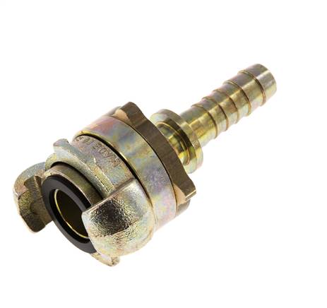 Acoplamiento de garras giratorias de hierro fundido DN 10 DIN 3238 Cuello de lengüeta de manguera de 13 mm (1/2'')