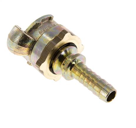 Acoplamiento de garras giratorias de hierro fundido DN 10 DIN 3238 Cuello de lengüeta de manguera de 13 mm (1/2'')