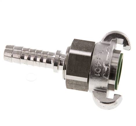 Acero inoxidable DN 10 DIN 3238 Acoplamiento de garras giratorias 13 mm (1/2'') Lengüeta de manguera