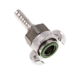 Acero inoxidable DN 10 DIN 3238 Acoplamiento de garras giratorias 13 mm (1/2'') Lengüeta de manguera