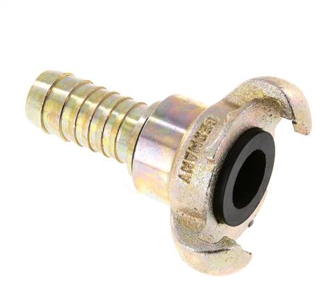 Hierro fundido DN 15 DIN 3489 Acoplamiento de garras giratorias 19 mm (3/4'') Lengüeta de manguera Rotativa