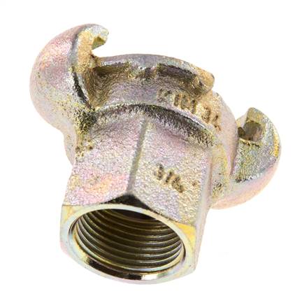 Hierro fundido DN 17 DIN 3489 Acoplamiento de garras giratorias Rp 3/4'' Hembra