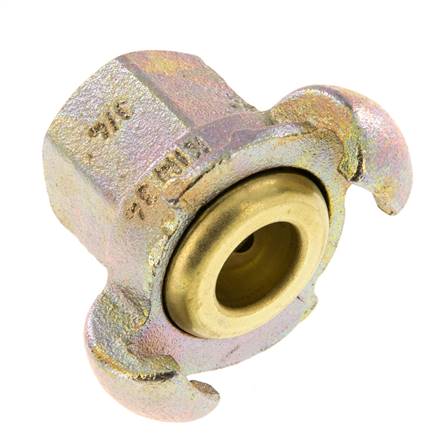 Hierro fundido DN 17 DIN 3489 Acoplamiento de garras giratorias Rp 3/4'' Hembra