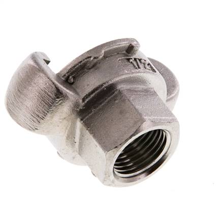 Acero inoxidable DN 19 DIN 3489 Acoplamiento de garras giratorias Rp 1/2'' hembra
