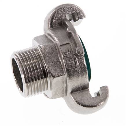 Acero inoxidable DN 19 DIN 3489 Acoplamiento de garras giratorias G 3/4'' Macho