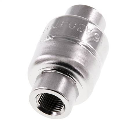 Válvula de retención G1/4'' de acero inoxidable 304 FKM (muelle ligero) 0,03-16bar - CLIS3E