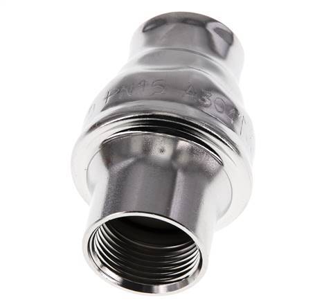 Válvula de retención G3/4'' de acero inoxidable 304 FKM (muelle ligero) 0,03-16bar - CLIS3E