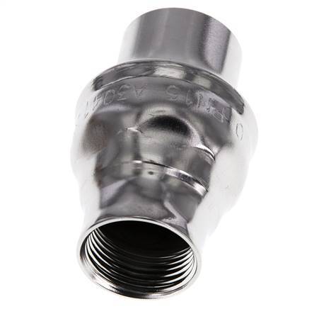 Válvula de retención G3/4'' de acero inoxidable 304 FKM (muelle ligero) 0,03-16bar - CLIS3E