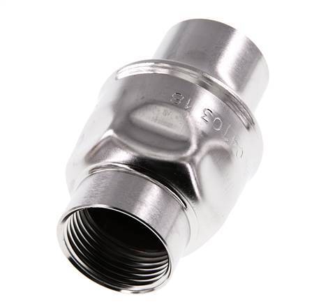 Válvula de retención G1'' de acero inoxidable 304 FKM (muelle ligero) 0,03-16bar - CLIS3E