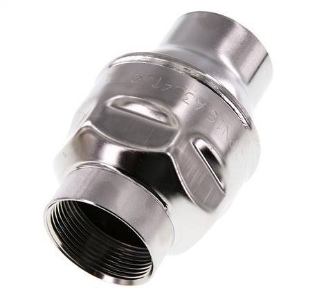 G1-1/2'' Válvula de retención de acero inoxidable 304 FKM (muelle ligero) 0,03-16bar - CLIS3E