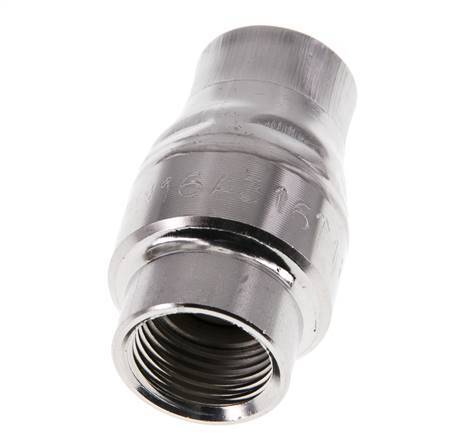 Válvula de retención G1/2'' Acero inoxidable 316 FKM (muelle ligero) 0,03-16bar - CLIS4E