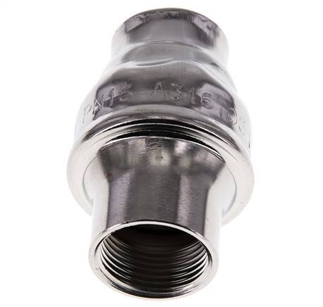 Válvula de retención G3/4'' Acero inoxidable 316 FKM (muelle ligero) 0,03-16bar - CLIS4E