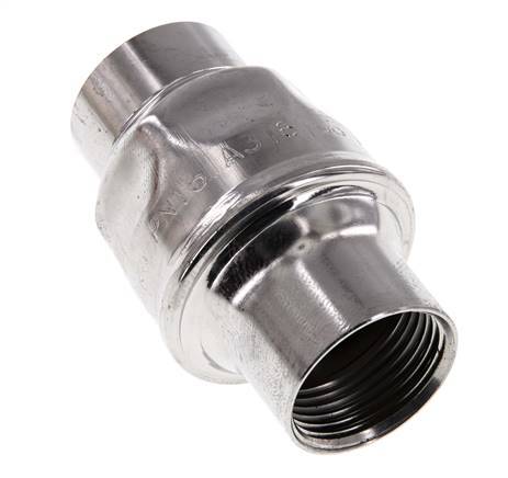 Válvula de retención G1'' Acero inoxidable 316 FKM (muelle ligero) 0,03-16bar - CLIS4E