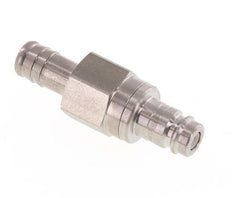 Acero inoxidable DN 10 Tapón de acoplamiento de aire 13 mm Pilar de manguera Doble cierre