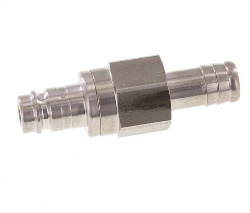 Acero inoxidable DN 10 Tapón de acoplamiento de aire 13 mm Pilar de manguera Doble cierre