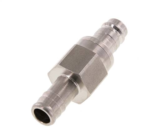 Acero inoxidable DN 10 Tapón de acoplamiento de aire 13 mm Pilar de manguera Doble cierre
