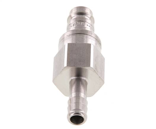 Acero inoxidable DN 10 Enchufe de acoplamiento de aire 9 mm Pilar de manguera Doble cierre
