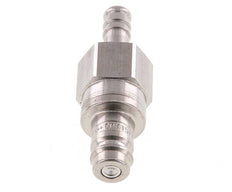 Acero inoxidable DN 10 Enchufe de acoplamiento de aire 9 mm Pilar de manguera Doble cierre