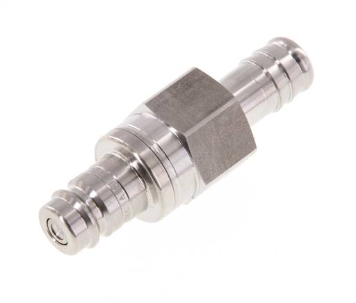 Acero inoxidable 316L DN 10 Tapón de acoplamiento de aire 13 mm Pilar de manguera Doble cierre
