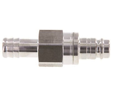 Acero inoxidable 316L DN 10 Tapón de acoplamiento de aire 13 mm Pilar de manguera Doble cierre