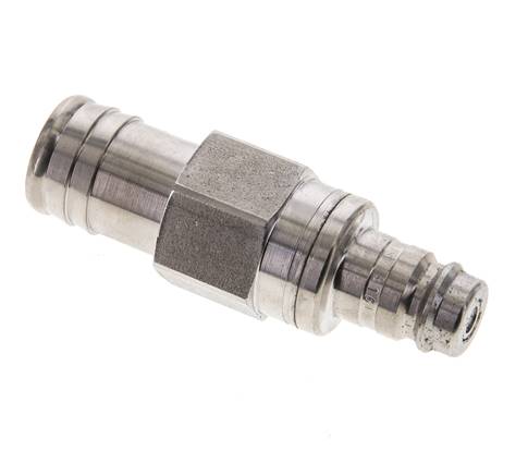 Acero inoxidable 316L DN 10 Tapón de acoplamiento de aire 19 mm Pilar de manguera Doble cierre