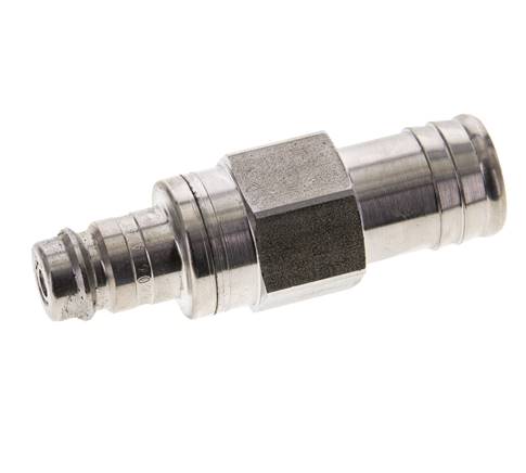 Acero inoxidable 316L DN 10 Tapón de acoplamiento de aire 19 mm Pilar de manguera Doble cierre