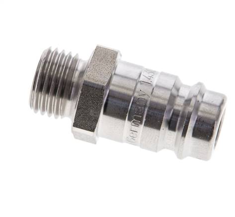 Acero inoxidable DN 10 Acoplamiento de aire Enchufe G 1/4 pulgadas Macho