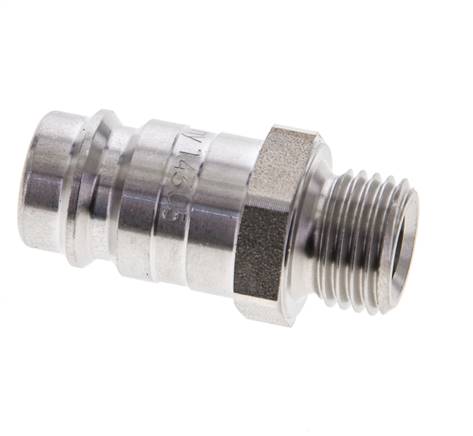Acero inoxidable DN 10 Acoplamiento de aire Enchufe G 1/4 pulgadas Macho