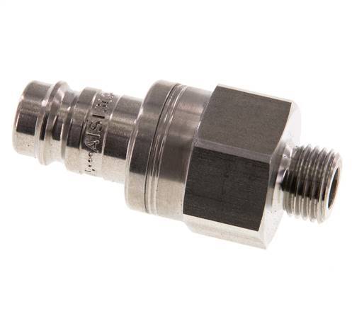 Acero inoxidable DN 10 Acoplamiento de aire Enchufe G 1/4 pulgada Macho Doble cierre