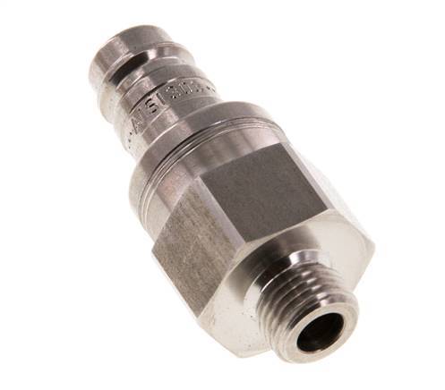 Acero inoxidable DN 10 Acoplamiento de aire Enchufe G 1/4 pulgada Macho Doble cierre