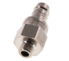 Acero inoxidable DN 10 Acoplamiento de aire Enchufe G 1/4 pulgada Macho Doble cierre