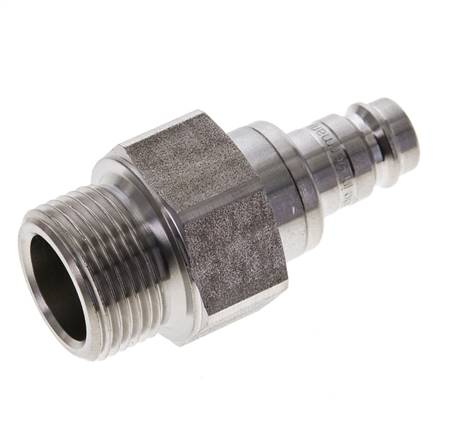Acero inoxidable DN 10 Acoplamiento de aire Enchufe G 3/4 pulgada Macho Doble Cierre