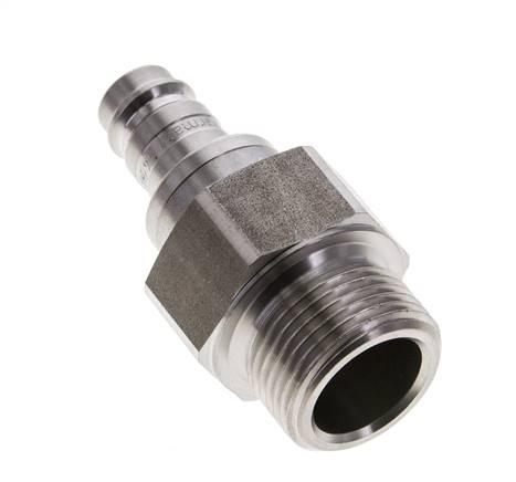 Acero inoxidable DN 10 Acoplamiento de aire Enchufe G 3/4 pulgada Macho Doble Cierre