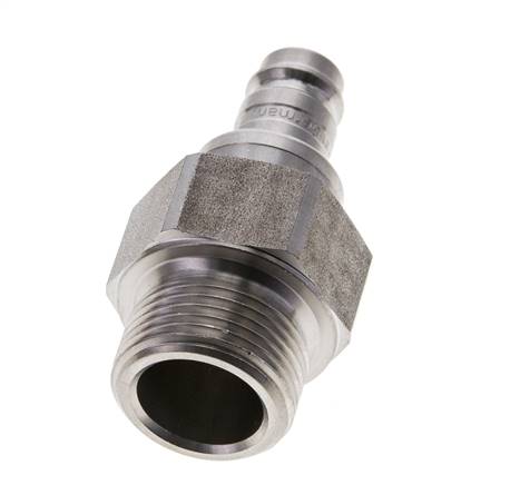 Acero inoxidable DN 10 Acoplamiento de aire Enchufe G 3/4 pulgada Macho Doble Cierre