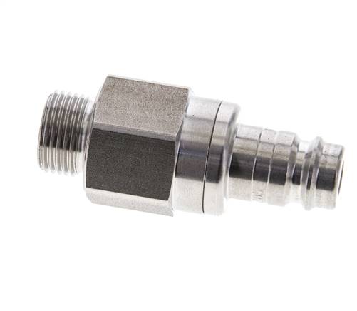 Acero inoxidable DN 10 Acoplamiento de aire Enchufe G 3/8 pulgadas Macho Doble Cierre