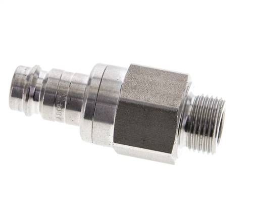 Acero inoxidable DN 10 Acoplamiento de aire Enchufe G 3/8 pulgadas Macho Doble Cierre